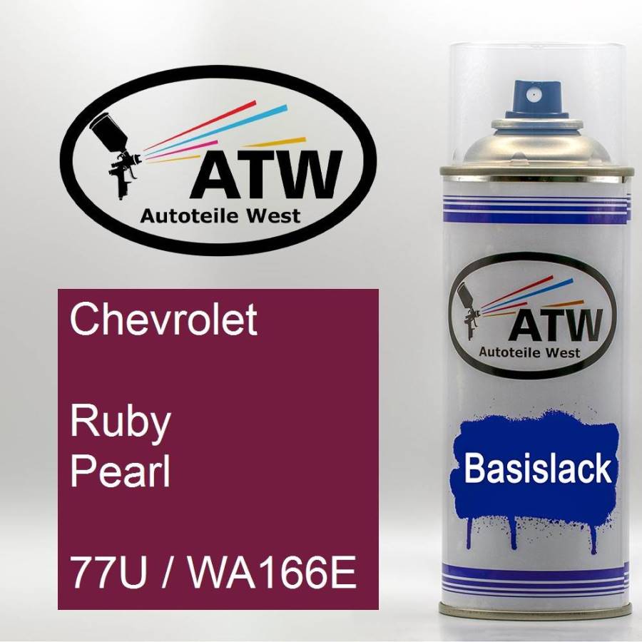 Chevrolet, Ruby Pearl, 77U / WA166E: 400ml Sprühdose, von ATW Autoteile West.